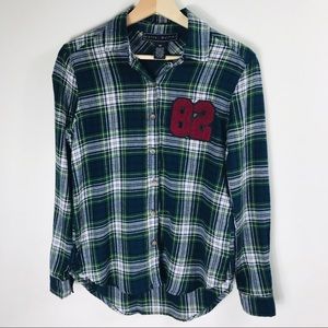 Polly & Esther XS Plaid 82 Button Down Shi…